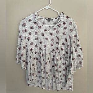 Shirt sleeve blouse